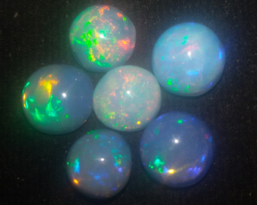 Calibrated Ethiopian opal cabochons