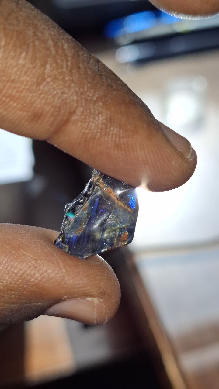  4 ct Natural Rough Ethiopian Blue Sapphire 