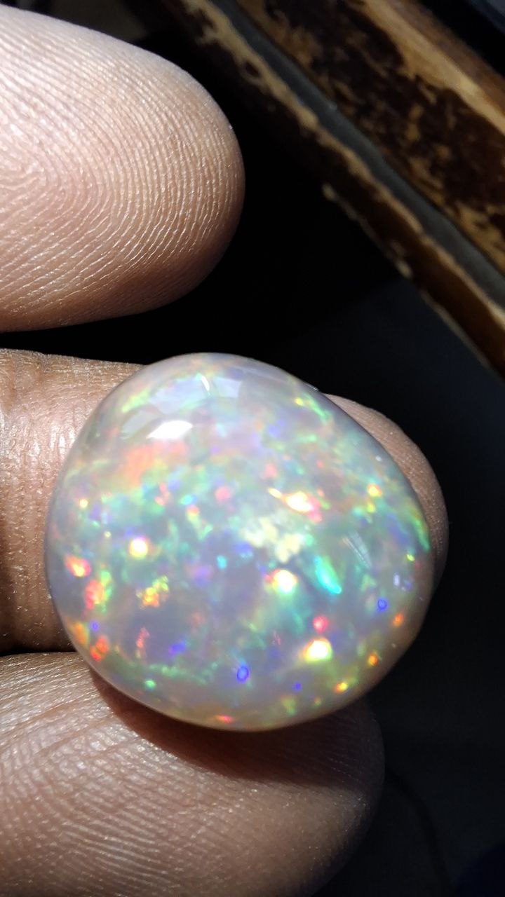  11 ct Natural AAA+ Rainbow Fire Ethiopian Welo  Opal 