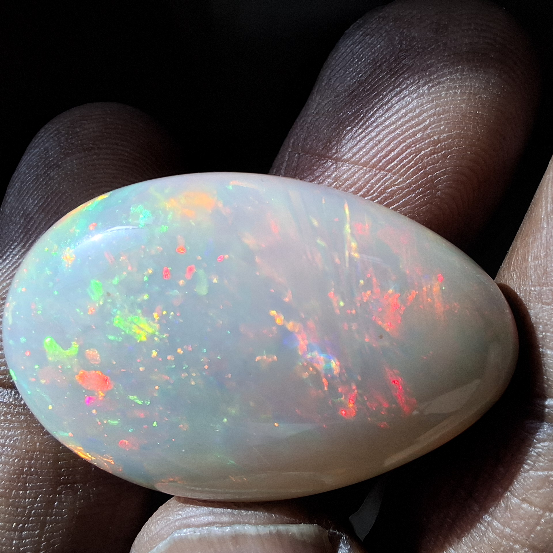 56 carat Multi-Color Welo Opal Cabochon with Neon Fire
